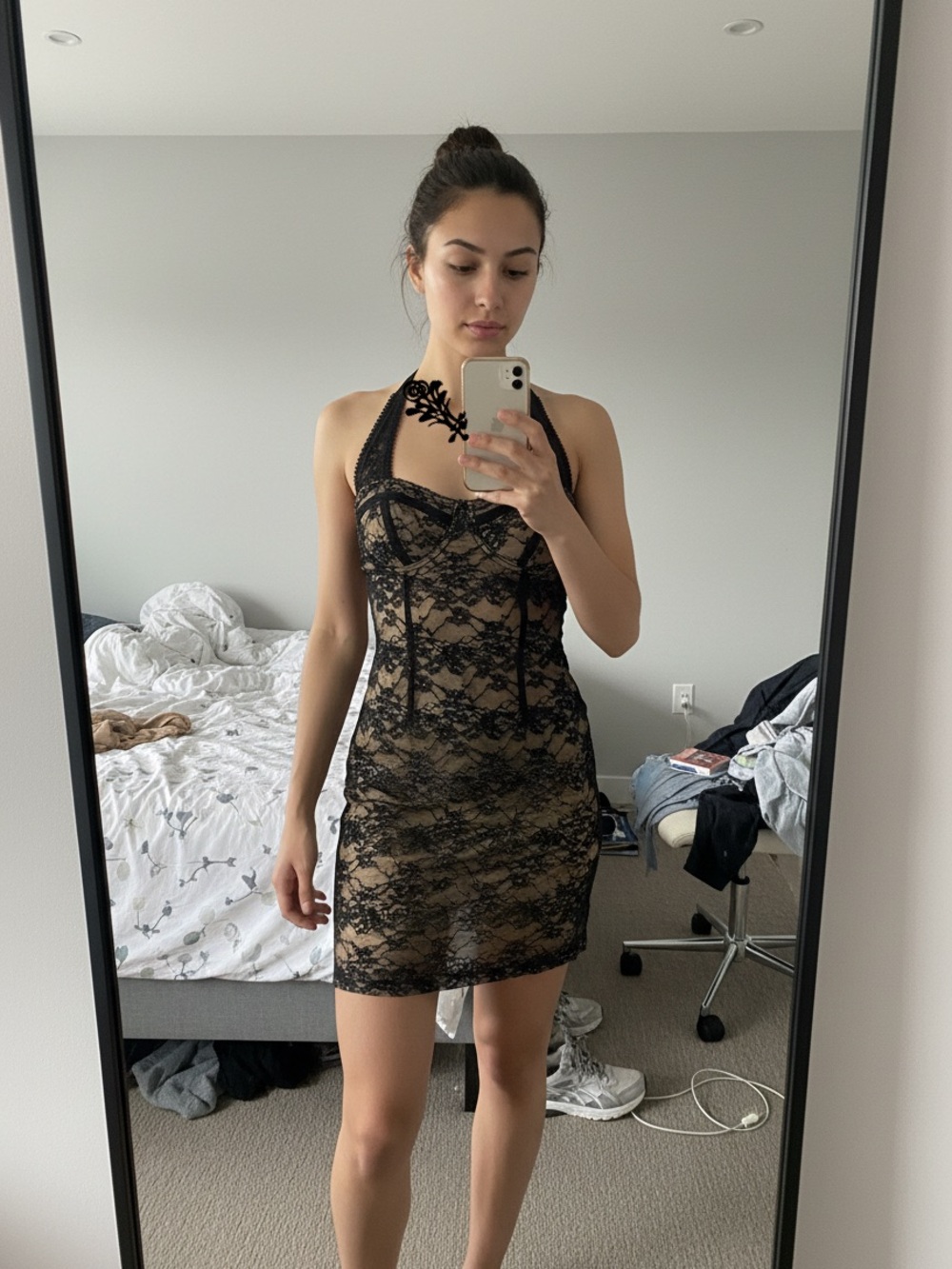 Dolls Kill Current Mood Total Siren Black Lace Dress Size L (fits small)